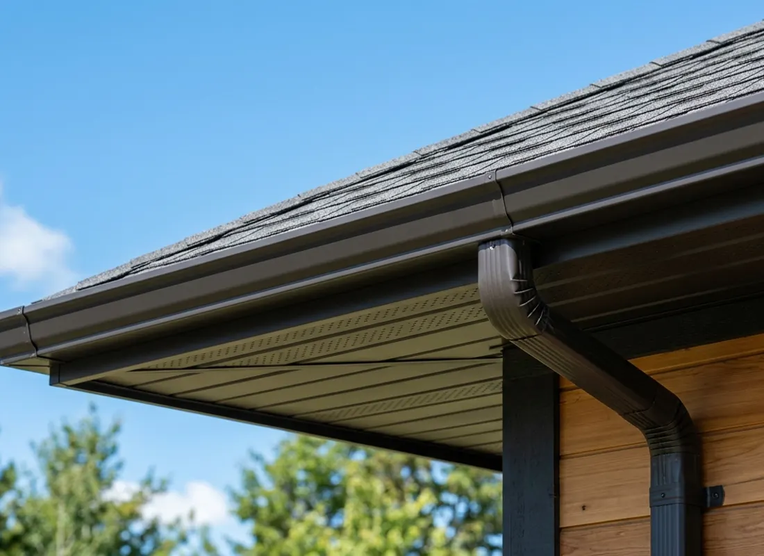 Seamless bronze gutters & fascia