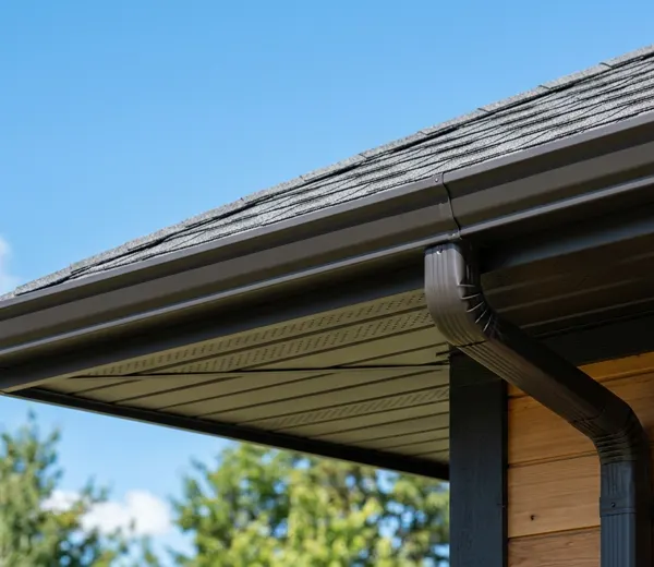 Seamless bronze gutters and fascia